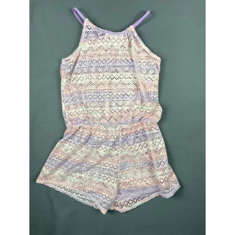 The Children's Place Lace Romper Coquette Boho‎ Soft Girl Pastel Pink Purple 14